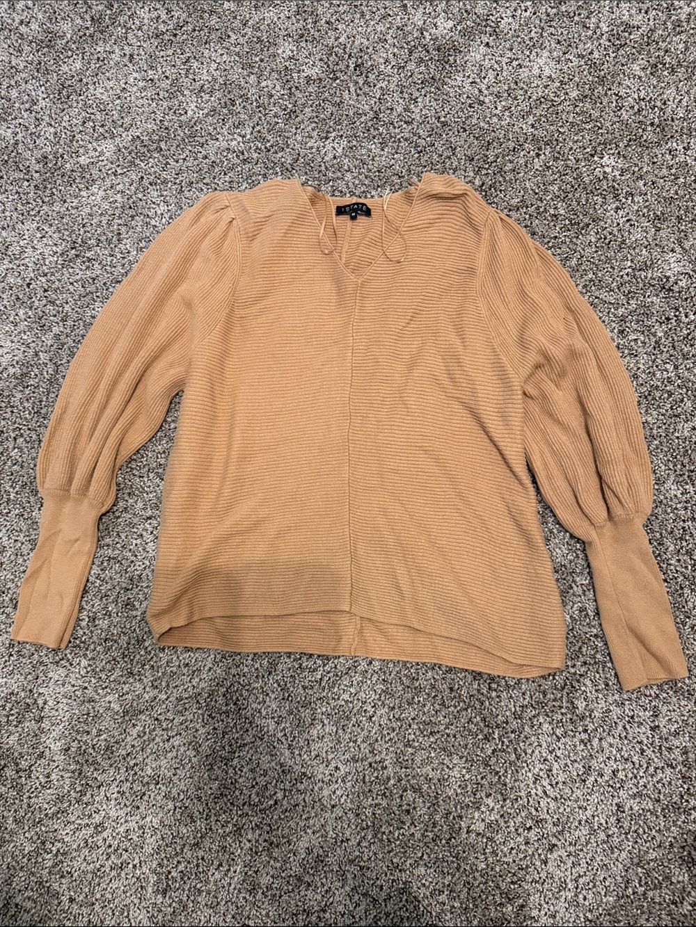 1. State Women’s Ribbed V-Neck Sweater